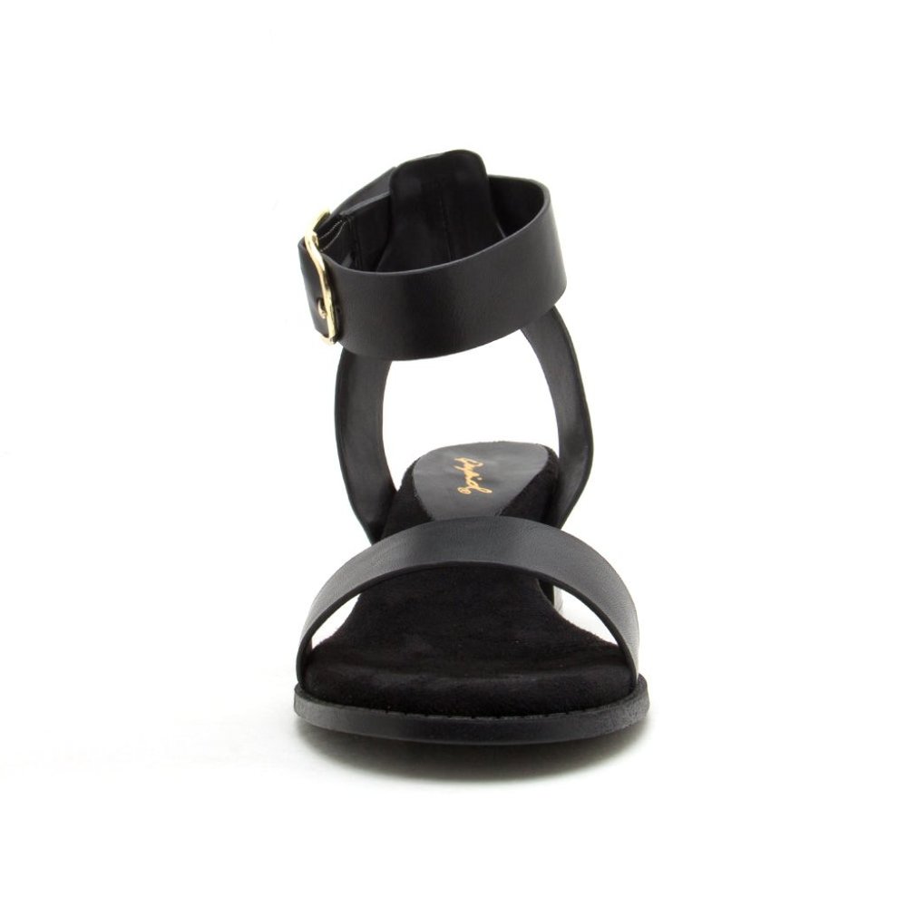 Black Open Toe Block Heel Sandals - image 3